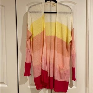 Color block cardigan